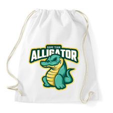 PRINTFASHION Game The Alligator - Sportzsák, Tornazsák - Fehér tornazsák