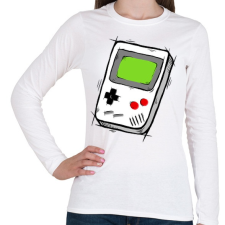 PRINTFASHION GameBoy - Női hosszú ujjú póló - Fehér női póló