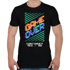 PRINTFASHION gameover - Férfi póló - Fekete férfi póló
