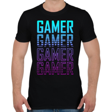 PRINTFASHION Gamer 1 - Férfi póló - Fekete