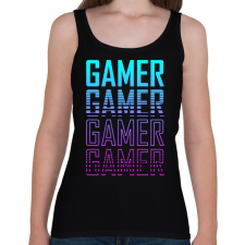 PRINTFASHION Gamer 1 - Női atléta - Fekete női trikó