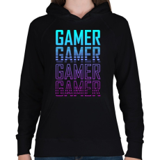 PRINTFASHION Gamer 1 - Női kapucnis pulóver - Fekete