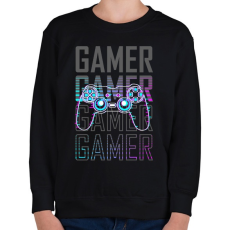 PRINTFASHION Gamer 2 - Gyerek pulóver - Fekete