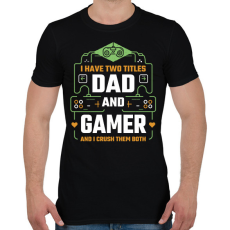PRINTFASHION Gamer apa - Férfi póló - Fekete
