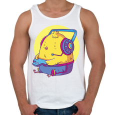 PRINTFASHION Gamer csirke - Férfi atléta - Fehér