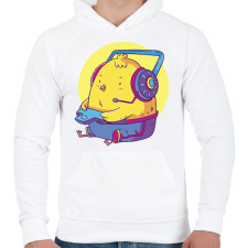 PRINTFASHION Gamer csirke - Férfi kapucnis pulóver - Fehér férfi pulóver, kardigán