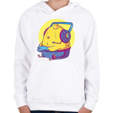 PRINTFASHION Gamer csirke - Gyerek kapucnis pulóver - Fehér