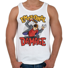 PRINTFASHION Gamer dühkitörés érzelmi károsult - Férfi atléta - Fehér