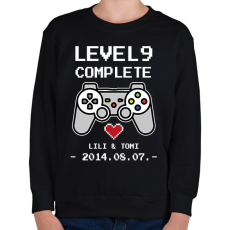 PRINTFASHION Gamer évforduló - fehér - Gyerek pulóver - Fekete