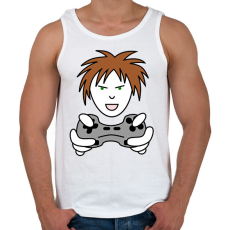 PRINTFASHION Gamer - Férfi atléta - Fehér