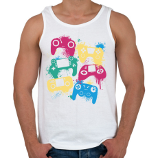 PRINTFASHION Gamer - Férfi atléta - Fehér