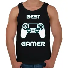 PRINTFASHION Gamer  - Férfi atléta - Fekete atléta, trikó