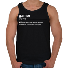 PRINTFASHION gamer - Férfi atléta - Fekete