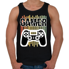 PRINTFASHION Gamer - Férfi atléta - Fekete atléta, trikó