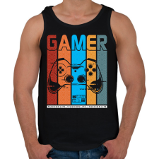 PRINTFASHION gamer - Férfi atléta - Fekete atléta, trikó