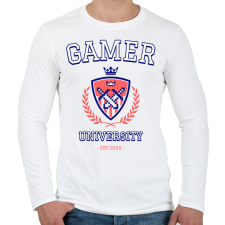 PRINTFASHION gamer - Férfi hosszú ujjú póló - Fehér férfi póló