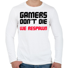 PRINTFASHION Gamer - Férfi hosszú ujjú póló - Fehér