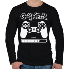 PRINTFASHION Gamer - Férfi hosszú ujjú póló - Fekete