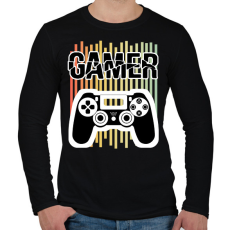PRINTFASHION Gamer - Férfi hosszú ujjú póló - Fekete