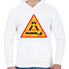 PRINTFASHION Gamer - Férfi kapucnis pulóver - Fehér férfi pulóver, kardigán