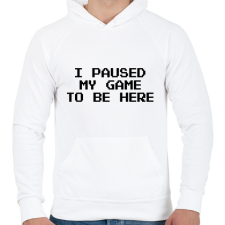 PRINTFASHION Gamer - Férfi kapucnis pulóver - Fehér férfi pulóver, kardigán