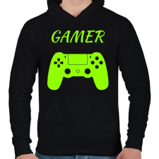 PRINTFASHION GAMER - Férfi kapucnis pulóver - Fekete férfi pulóver, kardigán