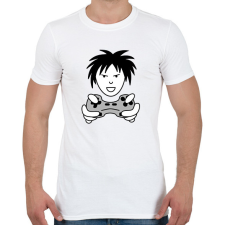 PRINTFASHION Gamer - Férfi póló - Fehér férfi póló