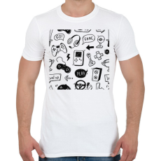 PRINTFASHION gamer - Férfi póló - Fehér