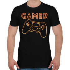 PRINTFASHION Gamer  - Férfi póló - Fekete férfi póló