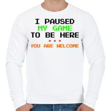 PRINTFASHION Gamer - Férfi pulóver - Fehér férfi pulóver, kardigán