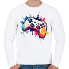 PRINTFASHION gamer - Férfi pulóver - Fehér