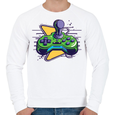 PRINTFASHION gamer - Férfi pulóver - Fehér