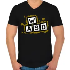 PRINTFASHION Gamer - Férfi V-nyakú póló - Fekete férfi póló