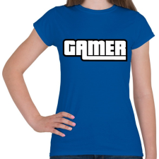 PRINTFASHION Gamer GTA style - Női póló - Királykék női póló