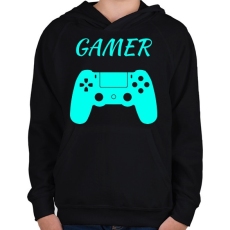 PRINTFASHION GAMER  - Gyerek kapucnis pulóver - Fekete