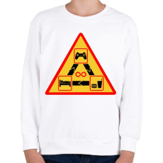 PRINTFASHION Gamer - Gyerek pulóver - Fehér