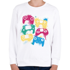 PRINTFASHION Gamer - Gyerek pulóver - Fehér gyerek pulóver, kardigán