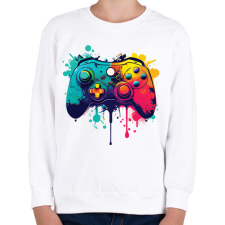 PRINTFASHION gamer - Gyerek pulóver - Fehér gyerek pulóver, kardigán