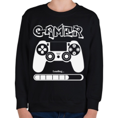 PRINTFASHION Gamer - Gyerek pulóver - Fekete