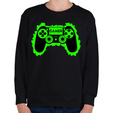 PRINTFASHION Gamer - Gyerek pulóver - Fekete