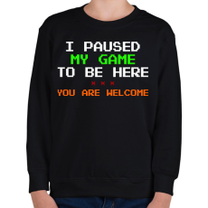 PRINTFASHION Gamer - Gyerek pulóver - Fekete