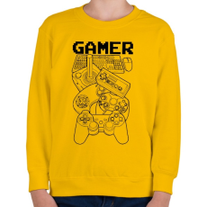 PRINTFASHION GAMER - Gyerek pulóver - Sárga