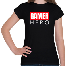 PRINTFASHION GAMER HERO - Női póló - Fekete