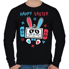 PRINTFASHION Gamer húsvét - Férfi pulóver - Fekete férfi pulóver, kardigán