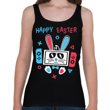 PRINTFASHION Gamer húsvét - Női atléta - Fekete női trikó