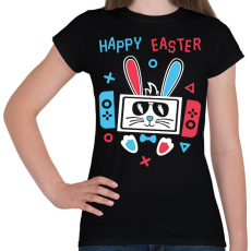 PRINTFASHION Gamer húsvét - Női póló - Fekete