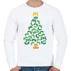 PRINTFASHION Gamer karácsonyfa - Férfi pulóver - Fehér