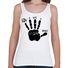 PRINTFASHION Gamer kéz - Női atléta - Fehér női trikó