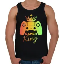 PRINTFASHION Gamer king  - Férfi atléta - Fekete atléta, trikó