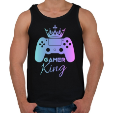 PRINTFASHION Gamer king  - Férfi atléta - Fekete